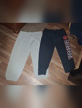 Deadpool Graphic Kids Joggers - Black & Gray